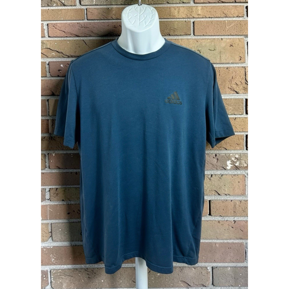 Men's Adidas Primegreen T-Shirt Sz Large Blue Short Sleeve Tee Athletic Shirt